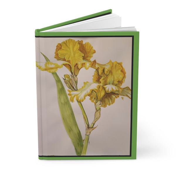 Yellow Iris Hardcover Journal Matte