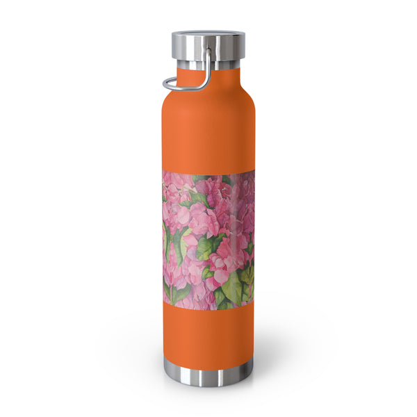 Pink Bougainvillea Copper Vacuum Insulated Bottle, 22oz