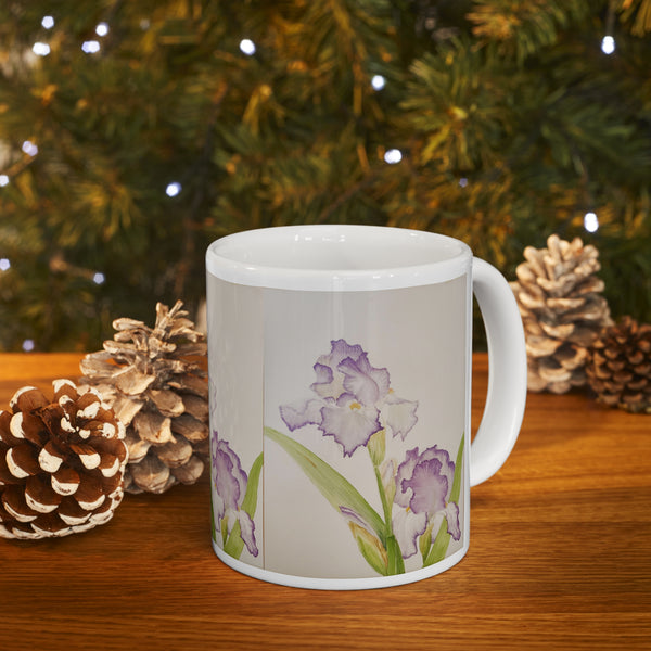 Purple Iris Ceramic Mug 11oz