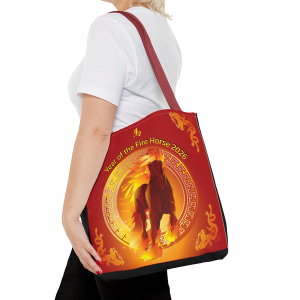 Fire Horse Year Tote Bag – 2026 Lunar New Year Zodiac Tote