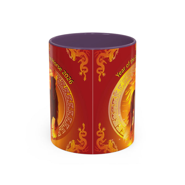 Year of the Fire Horse Coffee Mug – 2026 Chinese Zodiac Accent Mug