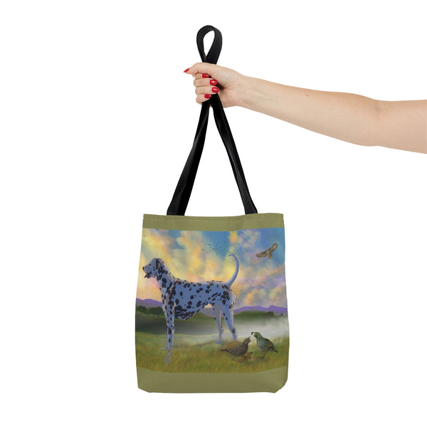 Dalmatian with Birds AOP Tote Bag