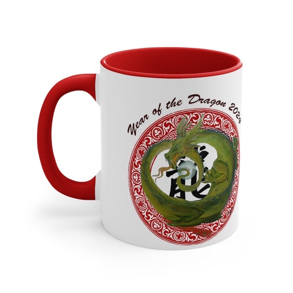 Lunar Dragon Accent Coffee Mug, 11oz