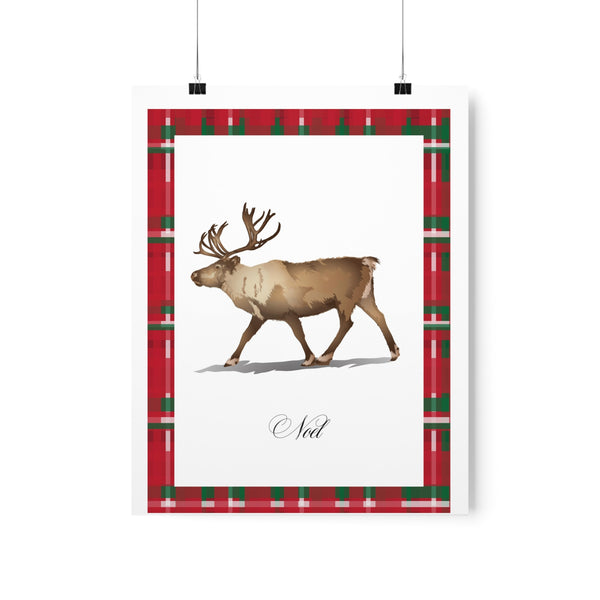 Noel Reindeer Premium Matte vertical posters