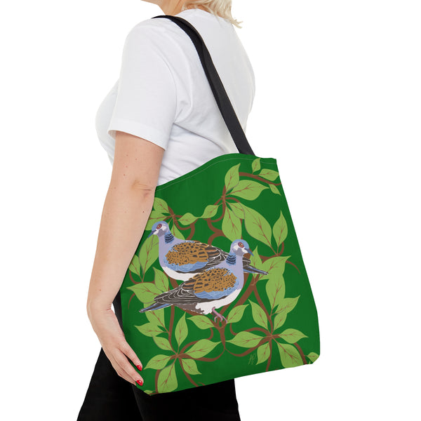 Two Turtle Doves Birds of Christmas Tote Bag