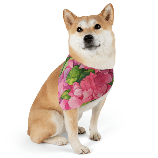 Pink Bougainvillea Pet Bandana Collar