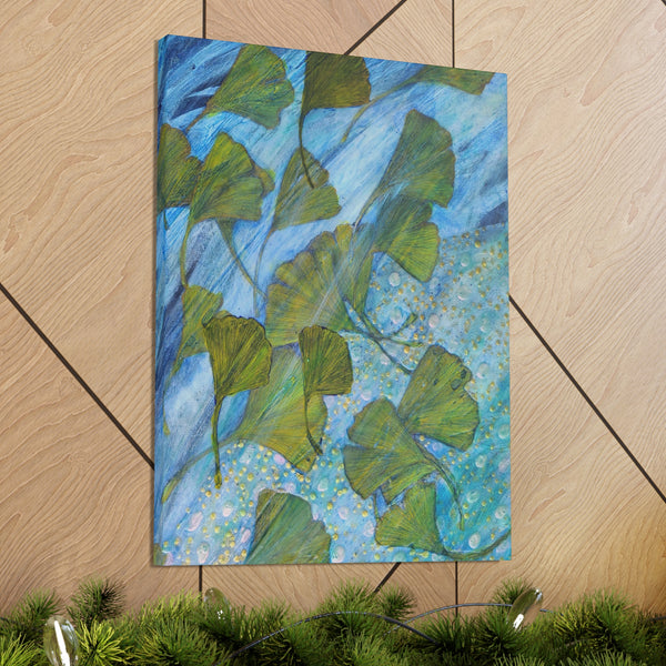 Ginkgo Leaves with Water Dragon  Canvas Gallery Wraps