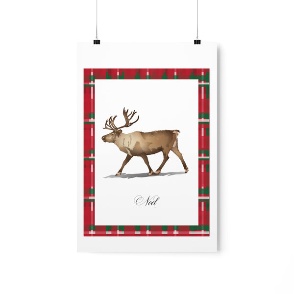 Noel Reindeer Premium Matte vertical posters