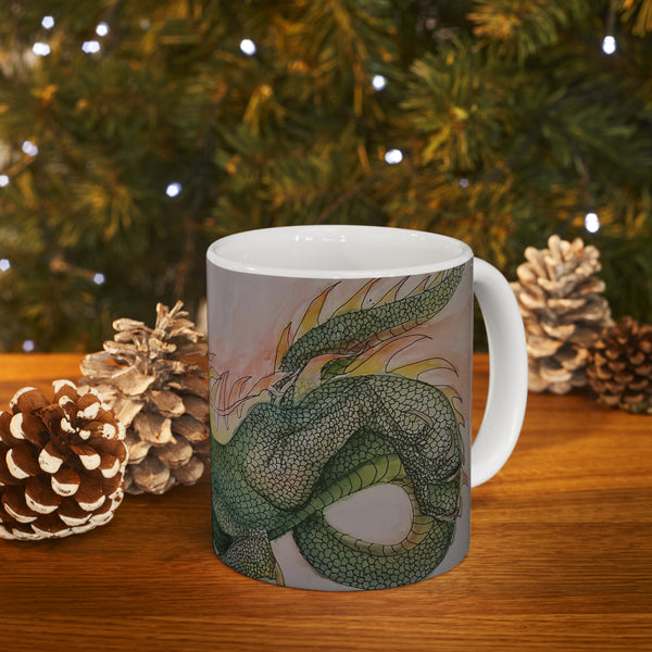 Doodle Dragon Ceramic Mug 11oz