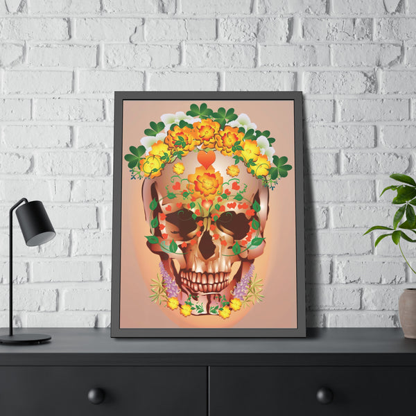 Dia de Muertos with Marigolds Framed Paper Posters