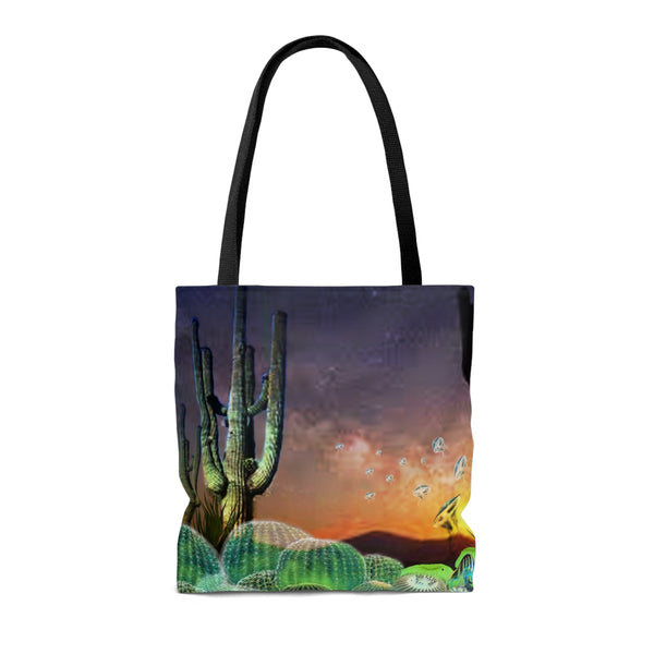 Cactus Glow AOP Tote Bag