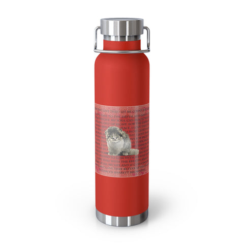 Love Cat Copper Vacuum Insulated Bottle, 22oz