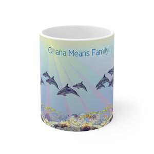 Dolphin Family Ceramic Mug 11oz
