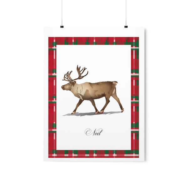 Noel Reindeer Premium Matte vertical posters