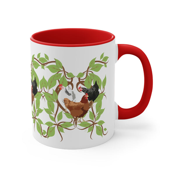 Three French Hens Accent Coffee Mug, 11oz