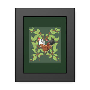 Three French Hens Framed Paper Posters