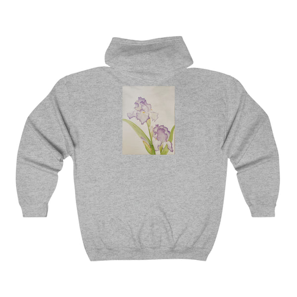 Purple Iris Unisex Heavy Blend™ Full Zip Hooded Sweatshirt
