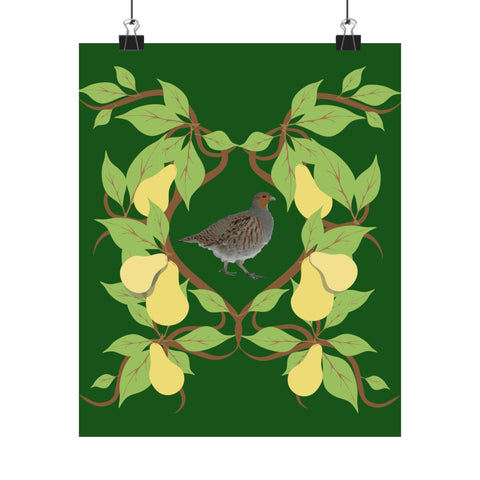 Partridge in a Pear Tree  Premium Matte vertical posters