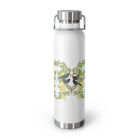 Four Colly Birds of Christmas Copper Vacuum Insulated Bottle, 22oz