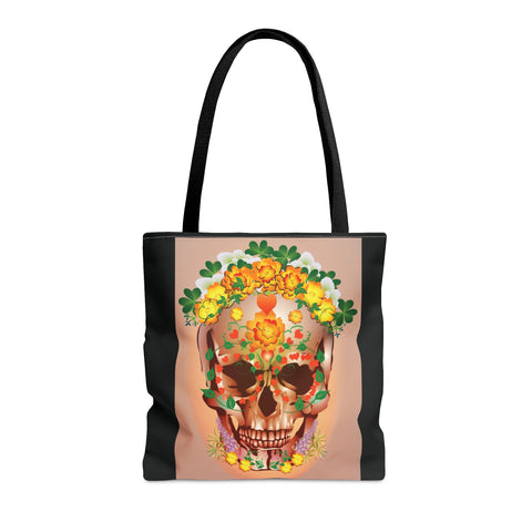 Dia de Muertos with Marigolds AOP Tote Bag