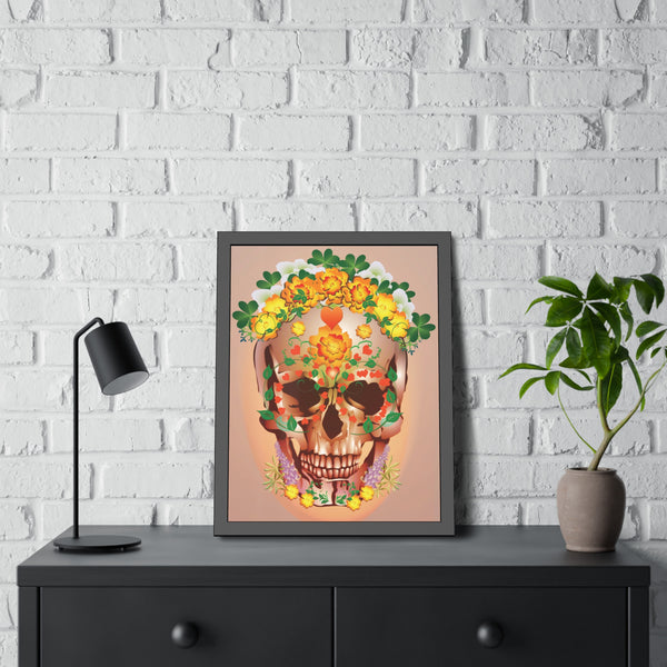 Dia de Muertos with Marigolds Framed Paper Posters