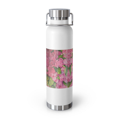 Pink Bougainvillea Copper Vacuum Insulated Bottle, 22oz