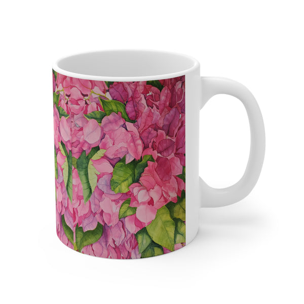 Pink Bouganvilla Ceramic Mug 11oz