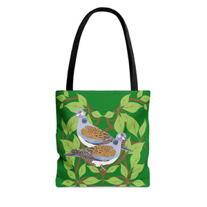 Two Turtle Doves Birds of Christmas Tote Bag
