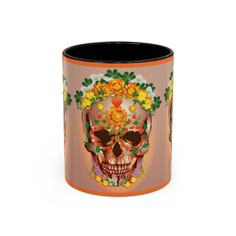 Dia de Muertos with Marigolds Accent Coffee Mug, 11oz