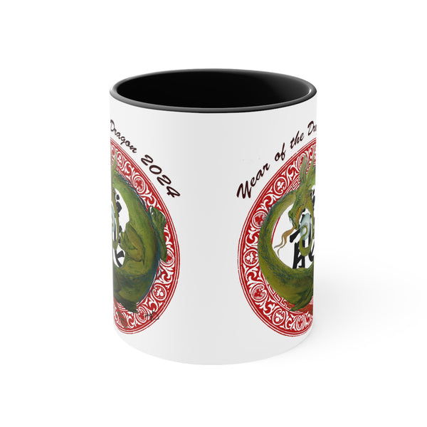 Lunar Dragon Accent Coffee Mug, 11oz