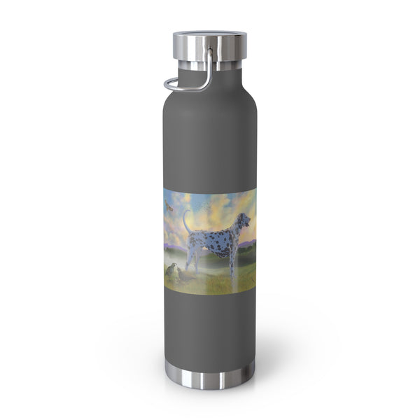 Dalmatian and Birds Copper Vacuum Insulated Bottle, 22oz