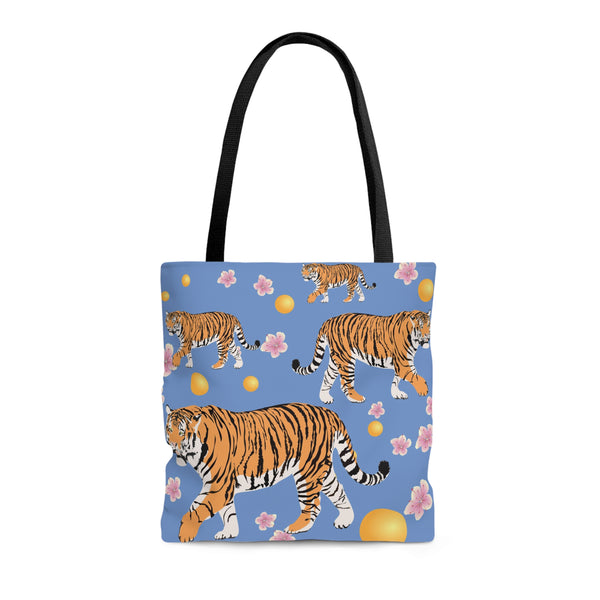 Bengal Tiger Blue Tote Bag