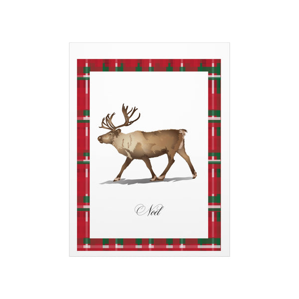 Noel Reindeer Premium Matte vertical posters