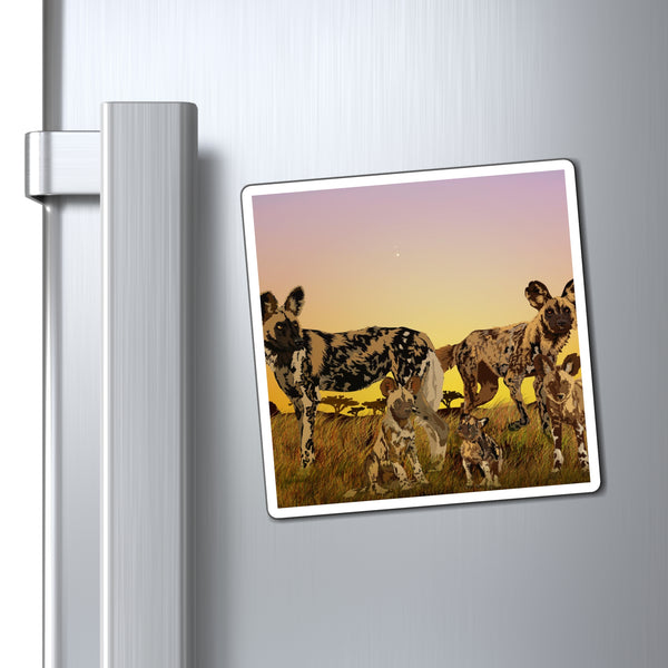 Wild Painted Dogs Magnet