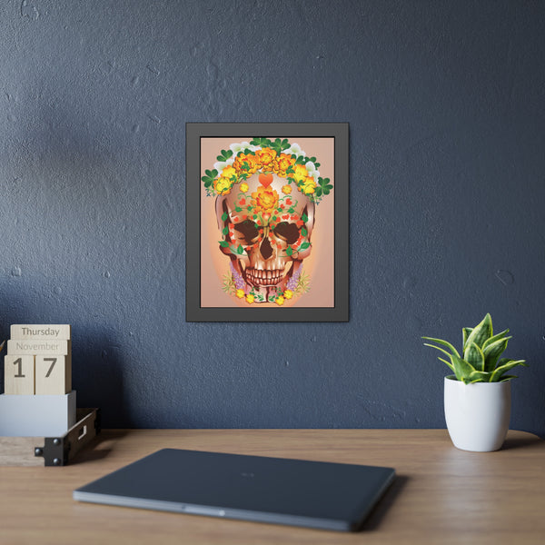 Dia de Muertos with Marigolds Framed Paper Posters