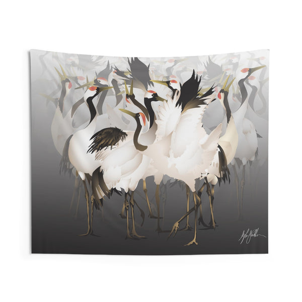 Lucky Cranes Indoor Wall Tapestries