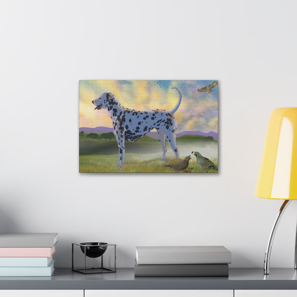 Dalmatian and Birds Canvas Gallery Wraps