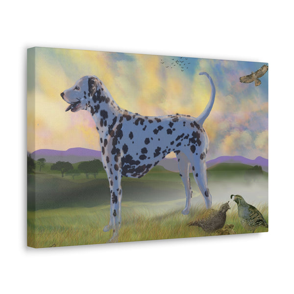 Dalmatian and Birds Canvas Gallery Wraps