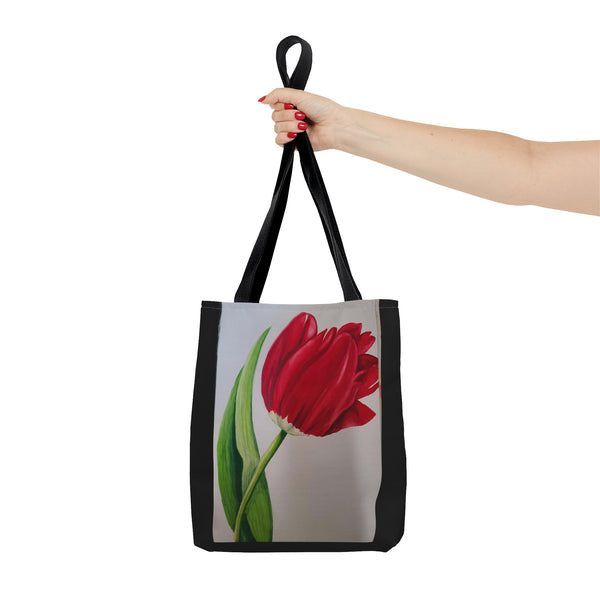 Red Tulip AOP Tote Bag