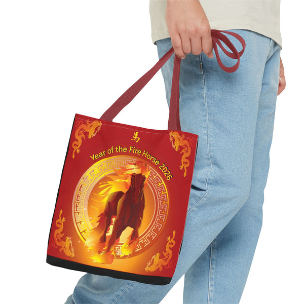 Fire Horse Year Tote Bag – 2026 Lunar New Year Zodiac Tote