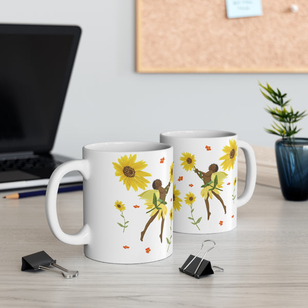 Sunflower Fairy Ceramic Mug 11oz
