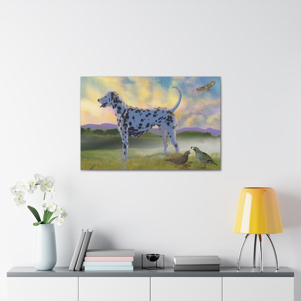 Dalmatian and Birds Canvas Gallery Wraps