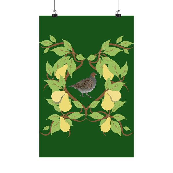 Partridge in a Pear Tree  Premium Matte vertical posters