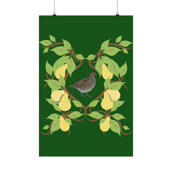 Partridge in a Pear Tree  Premium Matte vertical posters
