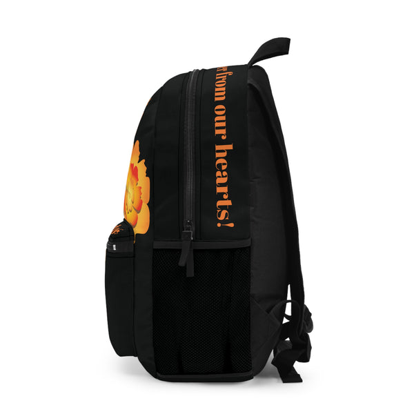 Marigold, Dia de Muertos, "Gone From Sight, But Not Our Hearts" Backpack