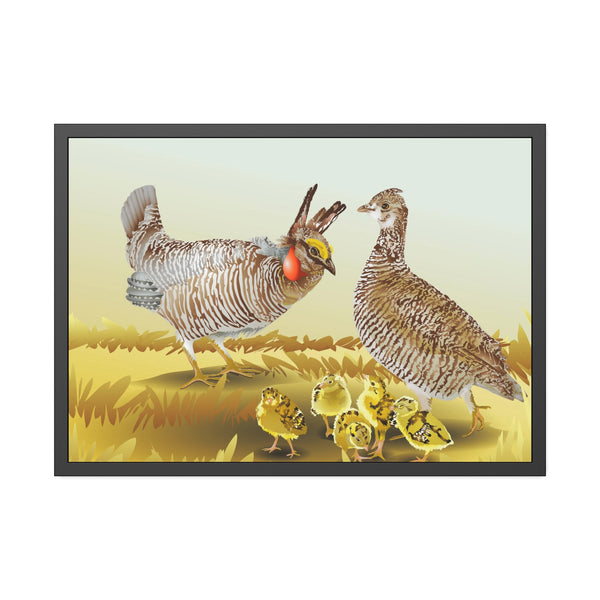 Prairie Chickens Framed Paper Posters