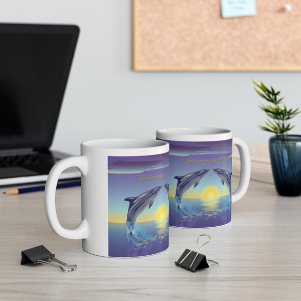 Dolphin Love Ceramic Mug 11oz