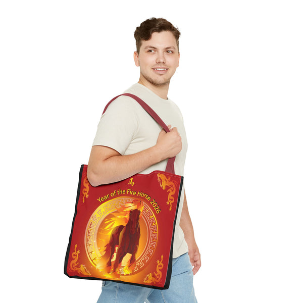 Fire Horse Year Tote Bag – 2026 Lunar New Year Zodiac Tote