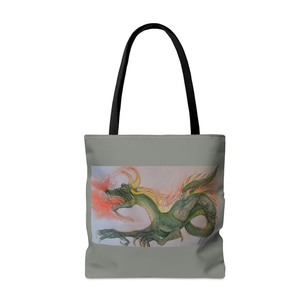 Doodle Dragon AOP Tote Bag