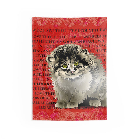 Pallas Cat Love Indoor Wall Tapestries